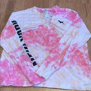Tie dye long sleeve shirt from PINK